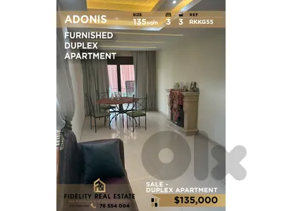 Apartment duplex for sale in Adonis RKKG55 شقة دوبلكس  للبيع في أدونيس
