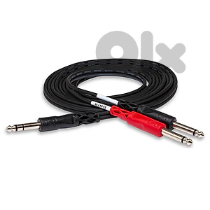 HOSA 1/4 TRS M TO DUAL 1/4 TS M 3m