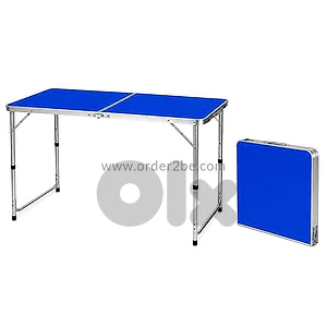 Folding Camping & Picnic Table with 3 Adjustable Heights