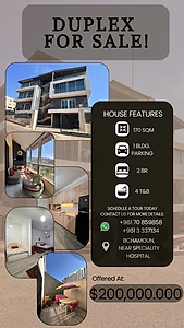 Fully Furnished Duplex for Sale in Bchamoun | 170 sqm | City View