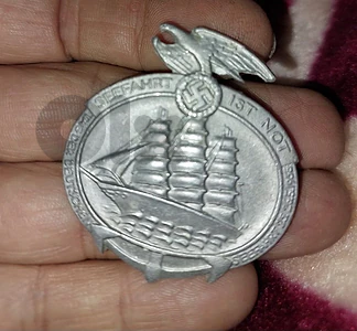 Nazi German pre-WW2 1935 Sea Marine Day “Tinnie Badge”.very good Nazi German pre-WW2 1935 Sea Marine Day “Tinnie Badge”.very good