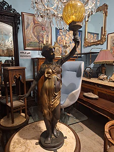 vintage stutes bronze تمثال لمبادير برونز فرنسي انتيك روعة الفخامة