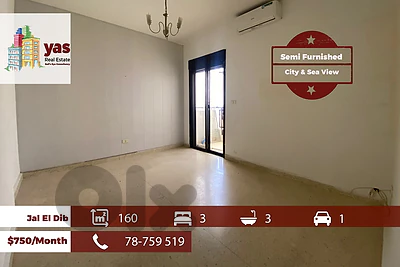 Jal El Dib 160m2 | Sea & City View | Semi Furnished | Rent | PED
