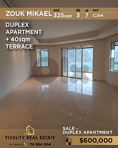 Apartment duplex sale in Zouk Mikael CJS4 دوبلكس للبيع في زوق مكايل