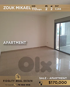 Apartment for rent in Zouk Mikael CJS5 شقة للبيع في زوق ميكايل