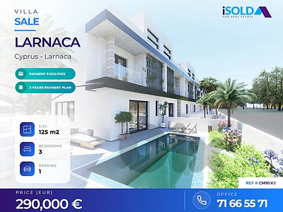 Permanent Residency Cyprus, Villa+Private Pool 4sale in Larnaca,Cyprus