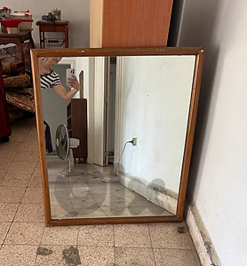 large wall mirror wooden frame
