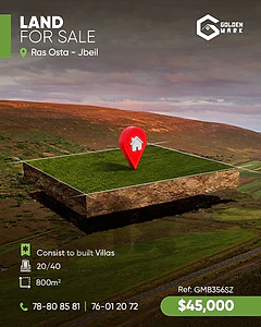 GMB356SZ - Land For Sale In Ras Osta  - أرض للبيع في راس اسطا