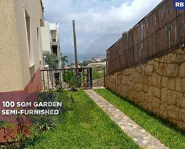 100 SQM GARDEN/jbeil/fidar/فيدار / SEA VIEW / RENTAL DEAL REF#RB136651 !