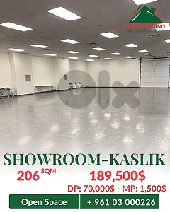 206 sqm Showroom For Sale in Kaslik كسليك with Installment Plan