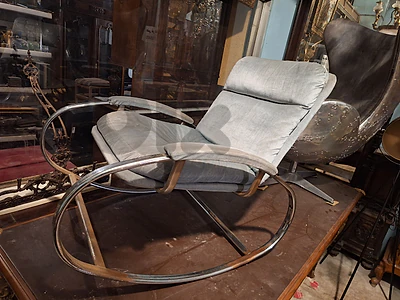 vintage rocking Chair by Guido Faleschini, Italy, 1970s