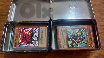 Bulk Lot of Yu-Gi-Oh! Cards & 2 Metal Tins
