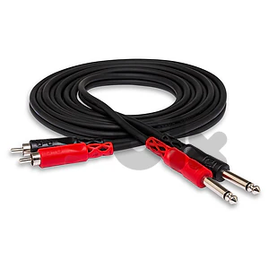 HOSA DUAL 1/4 TS M TO DUAL RCA M 3m