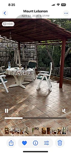 Garden or balcony round table with 4 chairs