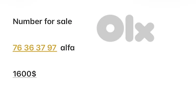 number for sale