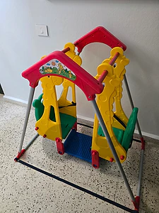 Giraffe Double Baby Swing indoor/outdoor, balancoire,مرجوحة, like new