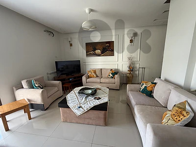 Living Room Sofa Beige with Wood