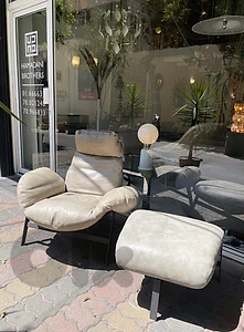 Jupiter lite leather armchair with armrests by arketipo فوتاي جلد