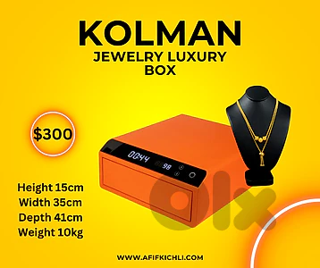 Luxury Leather Jewellery Safe Fingerprint