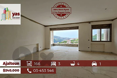 Ajaltoun 166m2 | 50% DOWN PAYMENT | 2 YEARS PAYMENT FACILITIES |