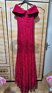Red long dress