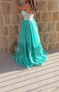 light green dress