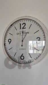 Wall clock decorative 60cm retro wooden
