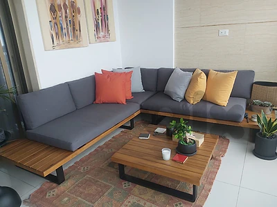 Sofa & Center Table Outdoors