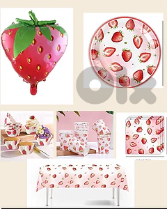 strawberry birthday decoration
