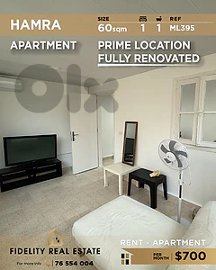 Apartment for rent in Hamra ML395 شقة  للإيجار في الحمرا