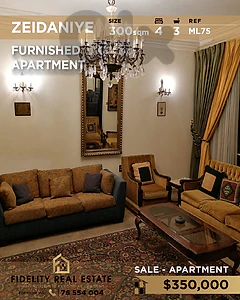 Apartment for sale in Zeidaniye ML75شقة مفروشة للبيع زيدانية