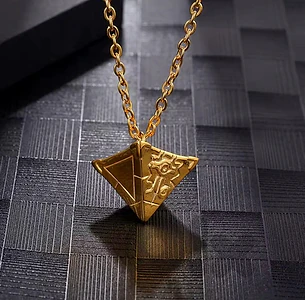 yugioh Metal Millinium Puzzle Golden Necklade Collectible