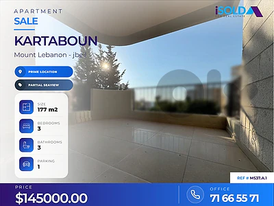 Hot Deal, Apartment + Seaview 4 Sale in Kartaboun,jbeil - قرطبون جبيل