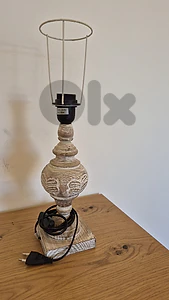 Wooden lamp without lampshade