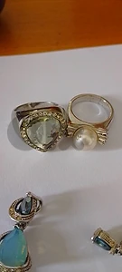 2 rings 3 pendants and 1 earring