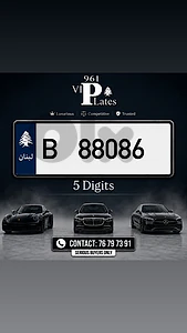 plate Number code ( B)  88 0 86 🇱🇧