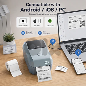niimbot thermal label printer usb + bluetooth