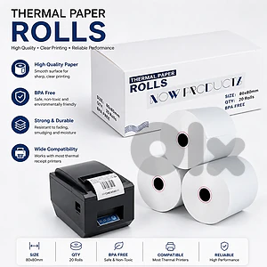 thermal paper rolls for cash receipts