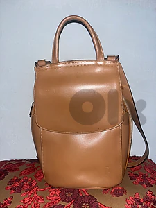 Vintage 1990s YSA Paris Convertible Leather Backpack Purse