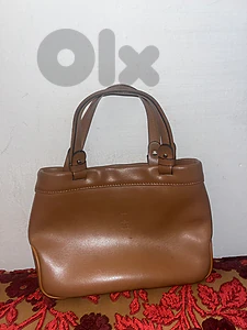 Vintage YSA Paris Camel Tan Leather Top-Handle Bag / Satchel