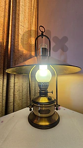 Pair of Elegant Vintage Copper Lamps