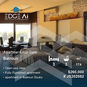 Apartment For Sale | Batroun  Ref: #JS302082