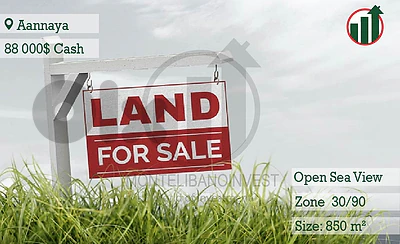 Land for sale in Aannaya with Open sea View !!
