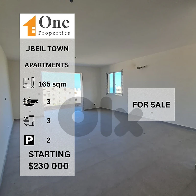 APARTMENTS FOR SALE JBEIL TOWN