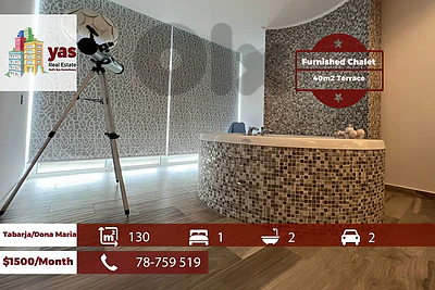 Tabarja/Dona Maria 130m2 | 40m2 Terrace | Furnished | View | RH