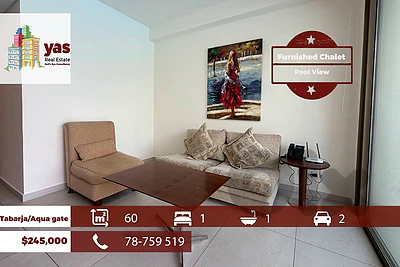 Tabarja/Aqua Gate 60m2 | Furnished | Pool View | Brand New | EH/ABA