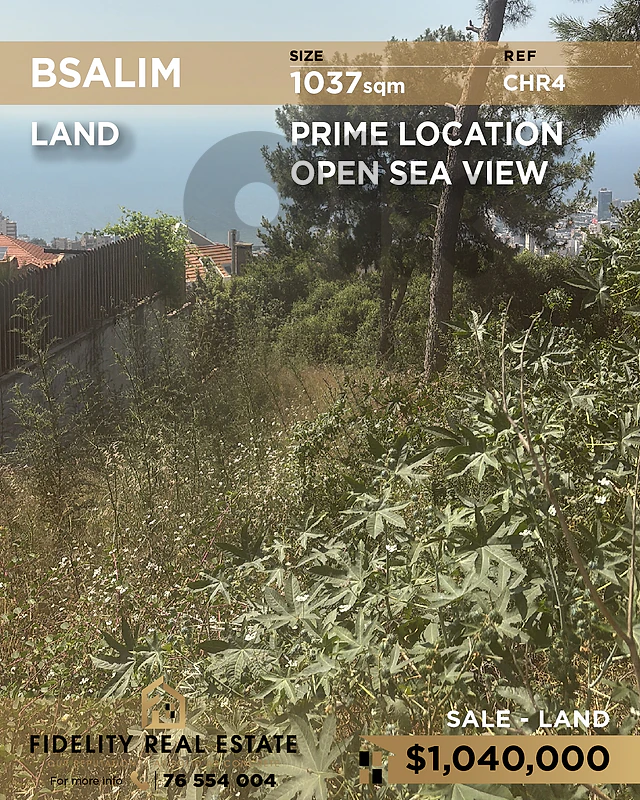 Land for sale in Bsalim CHR4 أرض للبيع في بصاليم