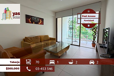 Tabarja/Aqua gate 70m2 | Furnished | Pool Access | Brand New | EH/ABA