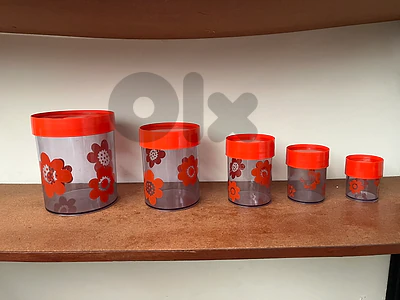Vintage Erik Kold Denmark Plastic Canisters – 1970s Retro