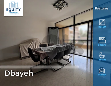 140 SQM Apartment For Sale In Dbayeh شقة للبيع #RH45643 140 SQM Apartment For Sale In Dbayeh شقة للبيع #RH45643